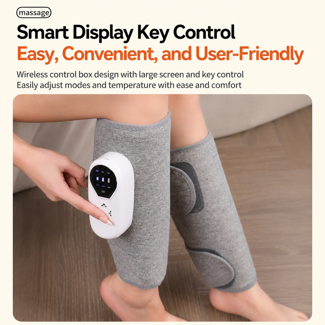 Cosvu Air Compression Leg Massager with Heat for Relaxation & Circulation