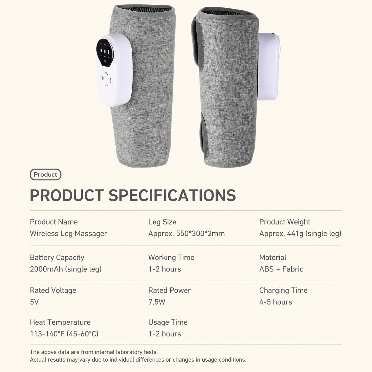 Cosvu Air Compression Leg Massager with Heat for Relaxation & Circulation