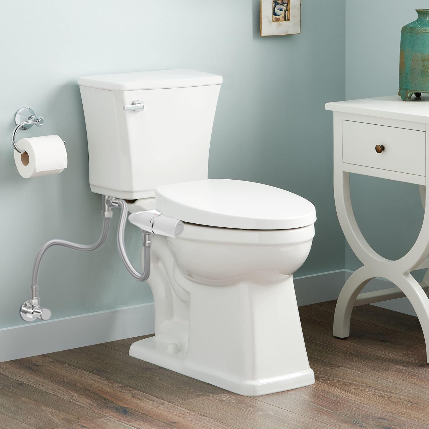 Ultra-Slim Bidet, Minimalist Bidet for Toilet with Non-Electric Dual Nozzle
