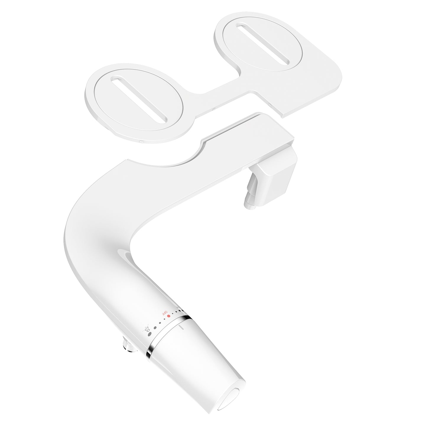 Ultra-Slim Bidet, Minimalist Bidet for Toilet with Non-Electric Dual Nozzle