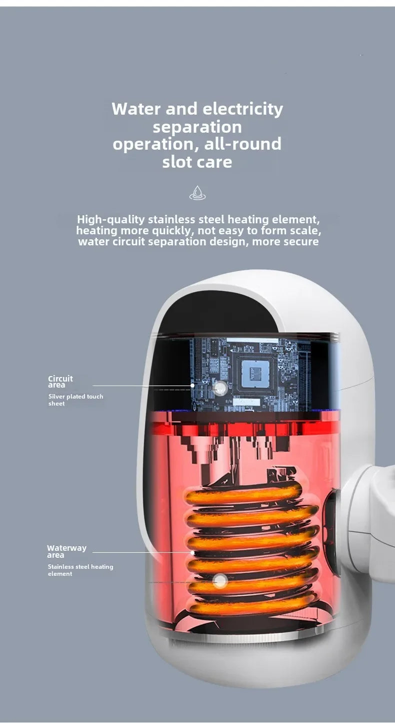 Instant Hot Water Heater Faucet Electric Tankless for Kitchen Fast Heating