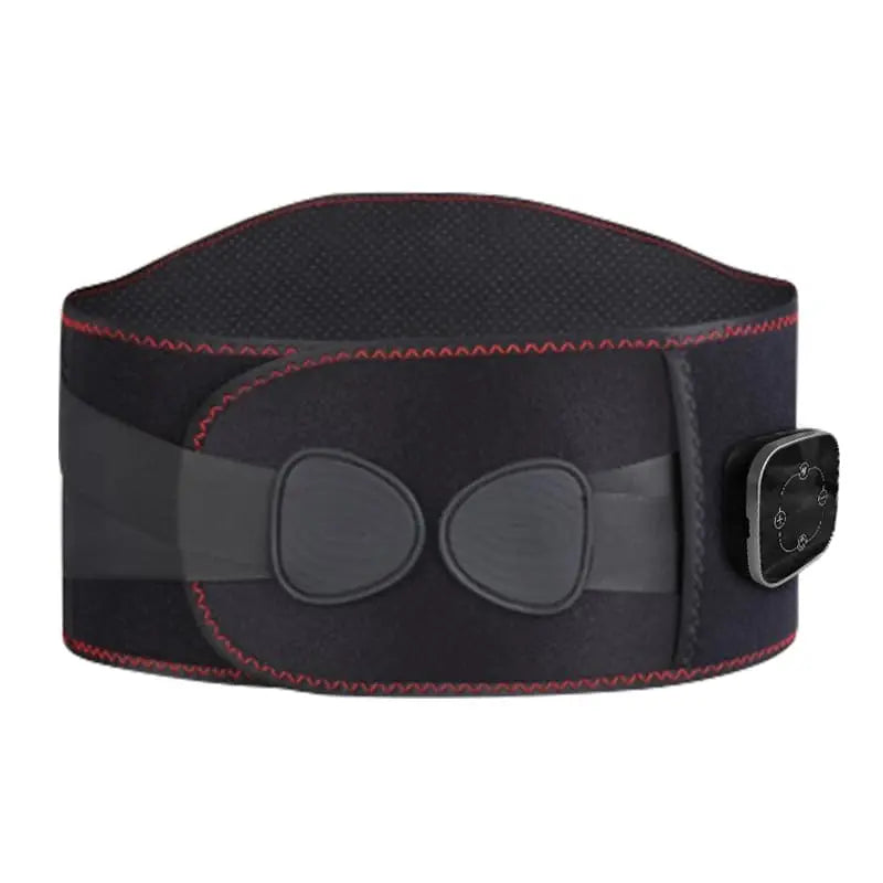 Cosvu™ Heating & Massage Belt in black on white background with adjustable heat and vibration