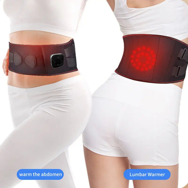 Person wearing Cosvu™ Heating & Massage Belt around the waist for daily back comfort