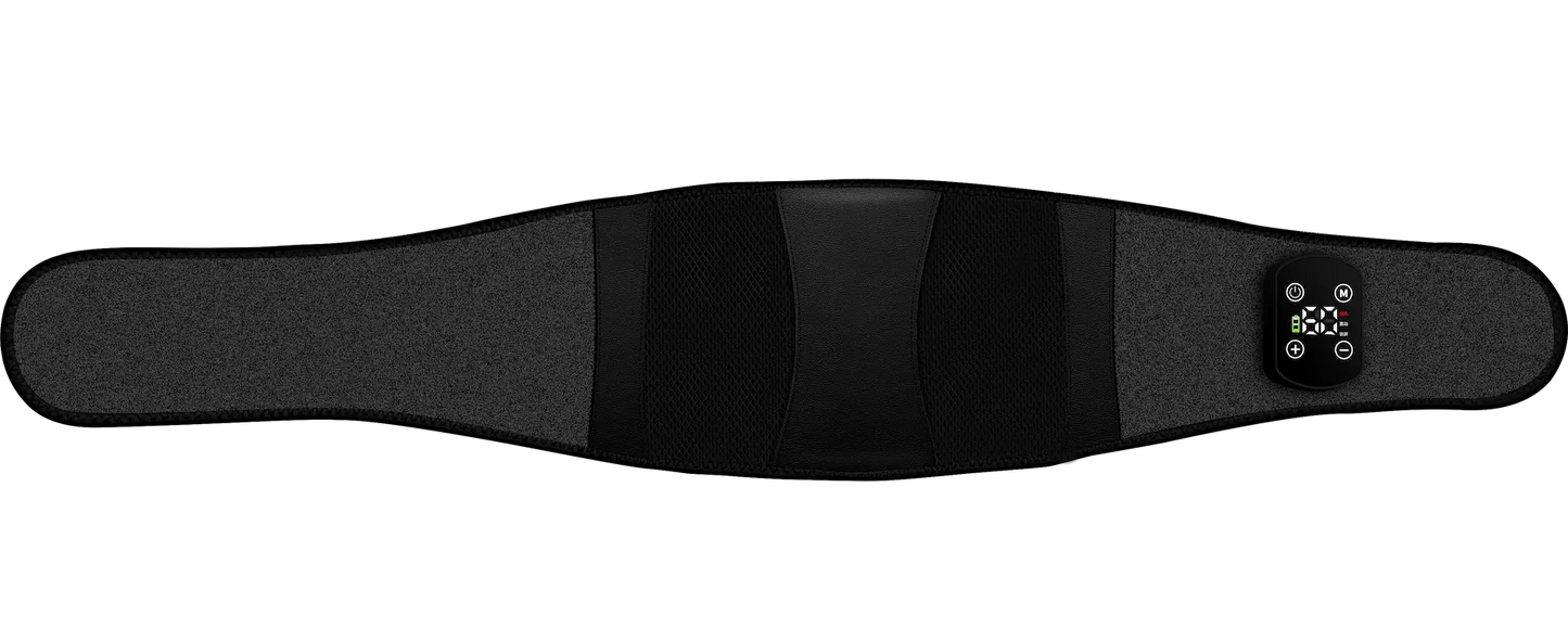 Cosvu™ Heating & Massage Belt Pro in black on white background for waist and abdominal relaxation
