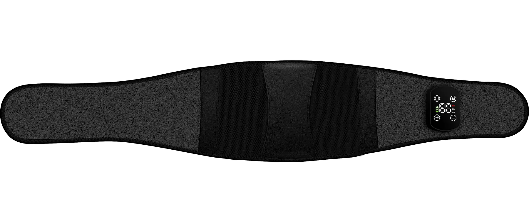 Cosvu™ Heating & Massage Belt Pro in black on white background for waist and abdominal relaxation