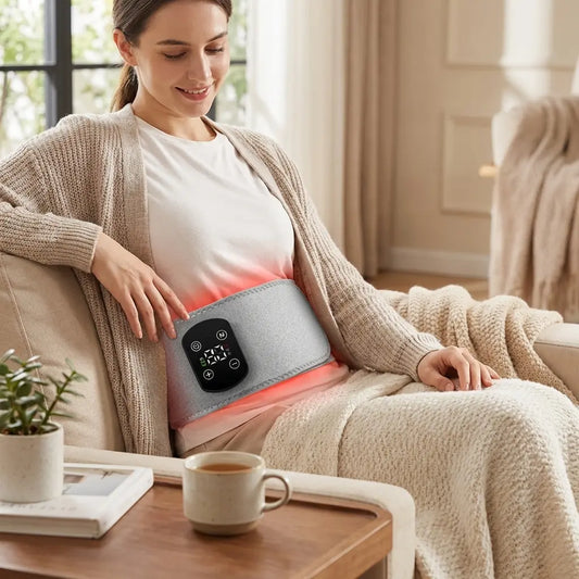 Cosvu™ Heating & Massage Belt Pro providing full waist and abdominal relaxation anytime, anywhere