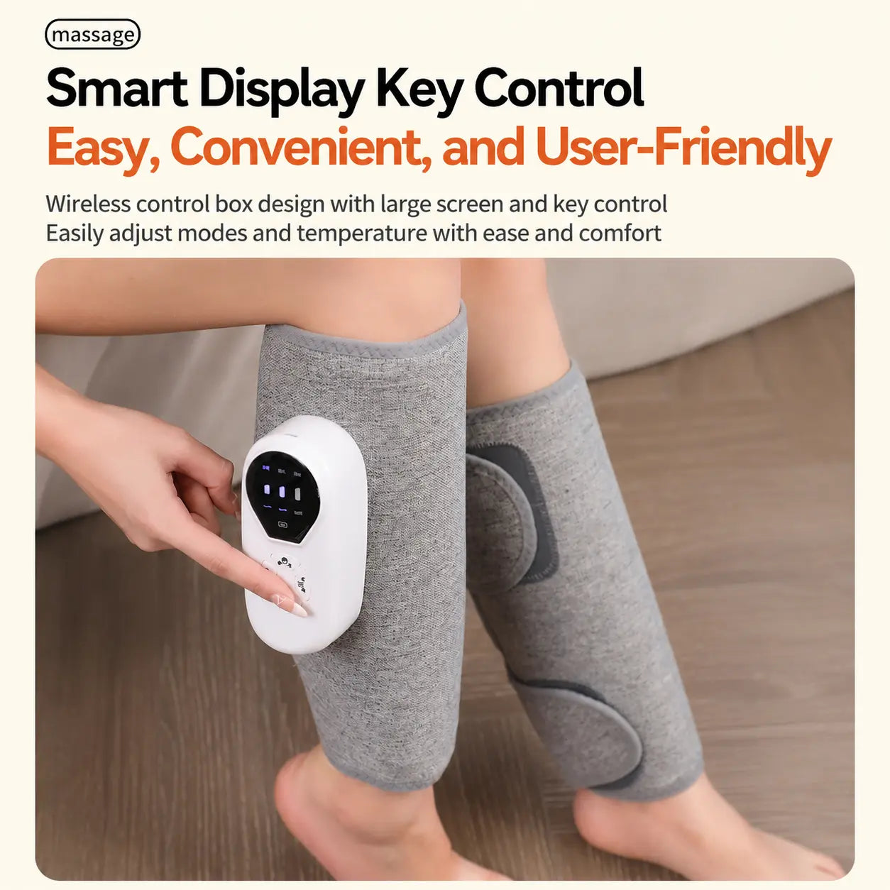 Intelligent massage modes in Cosvu air compression leg massager for deep relaxation and recovery