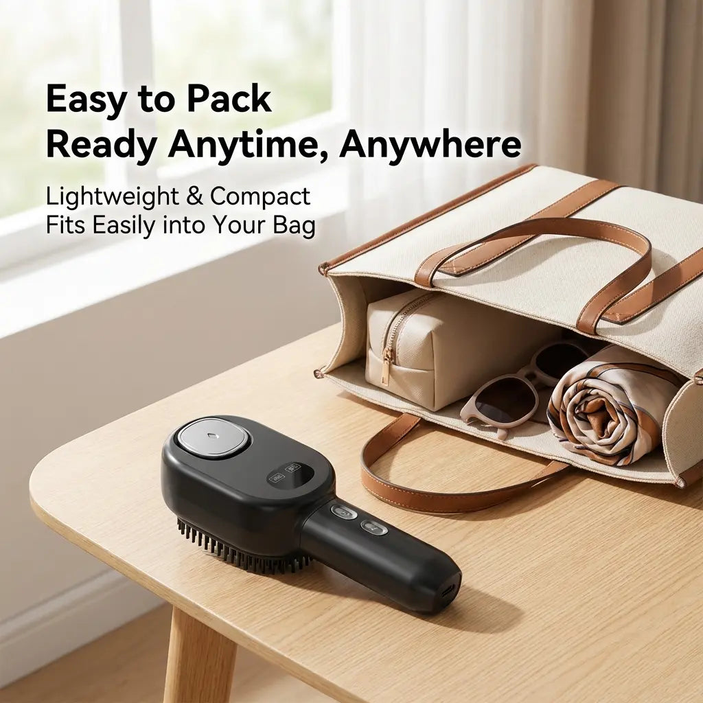 Portable and compact design of Cosvu Electric Scalp Massager for relaxation at home or travel