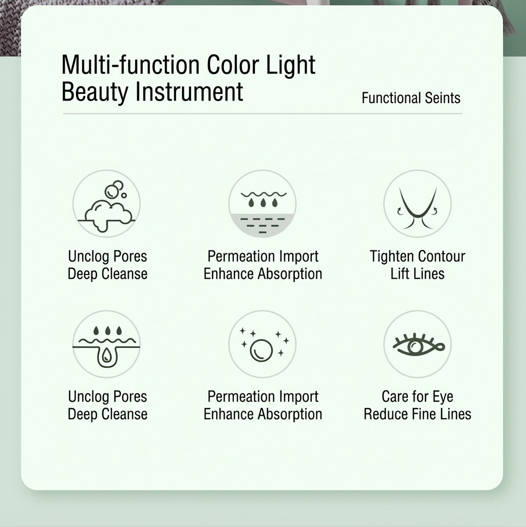 Electric Facial Beauty Instrument – Multi-Function Vibrating Eye & Face Massage Device for Skin Care & Anti-Aging