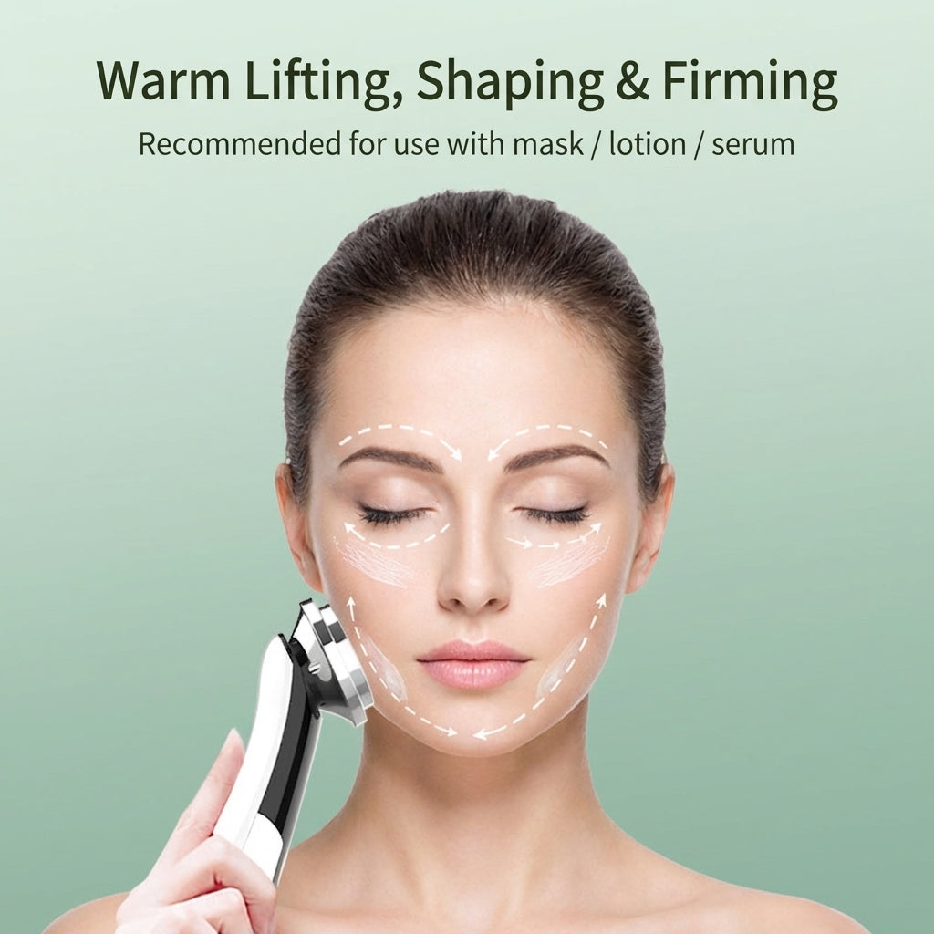 Electric Facial Beauty Instrument – Multi-Function Vibrating Eye & Face Massage Device for Skin Care & Anti-Aging